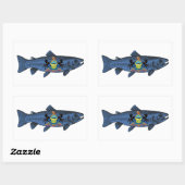 Sticker Rectangulaire Truite de Pennsylvanie (Feuille)