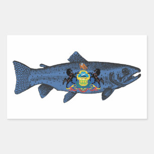 Sticker Rectangulaire Truite de Pennsylvanie