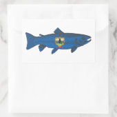 Sticker Rectangulaire Truite du pavillon du Vermont-Fish (Sac)