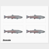 Sticker Rectangulaire Truite du Rhône (Feuille)