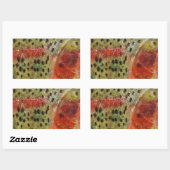 Sticker Rectangulaire Truite en main (Feuille)