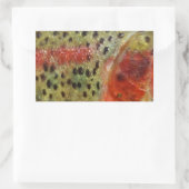 Sticker Rectangulaire Truite en main (Sac)