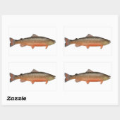 Sticker Rectangulaire Truite tigre (Feuille)