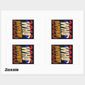 Sticker Rectangulaire Trump 2016-20 — Qui est arrivé ? (Feuille)