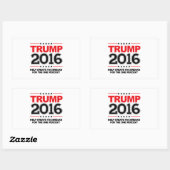 Sticker Rectangulaire TRUMP 2016 - Créer des allégements fiscaux pour le (Feuille)