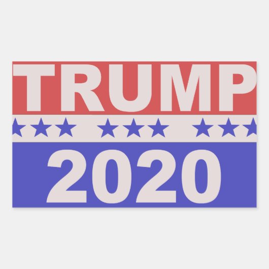 Sticker Rectangulaire Trump 2020 (Devant)