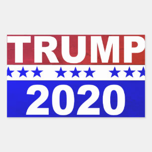 Sticker Rectangulaire Trump 2020