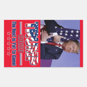 Sticker Rectangulaire Trump 2020 Le meilleur est encore à venir