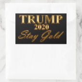 Sticker Rectangulaire TRUMP 2020 - Stay Gold (Sac)