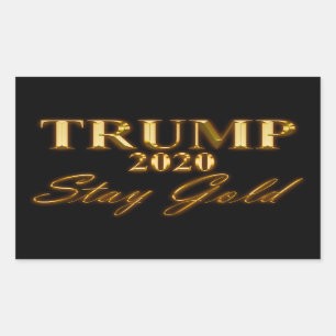 Sticker Rectangulaire TRUMP 2020 - Stay Gold