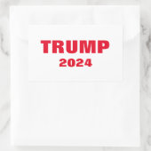 Sticker Rectangulaire Trump 2024 Colorful Red White Bold Cool tendance (Sac)