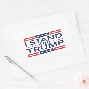 Sticker Rectangulaire Trump 2024 Je suis avec Trump Soutien au président