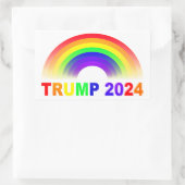 Sticker Rectangulaire Trump 2024 Rainbow (Sac)