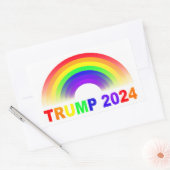 Sticker Rectangulaire Trump 2024 Rainbow (Enveloppe)