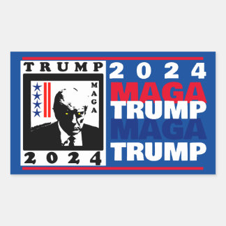 STICKER RECTANGULAIRE TRUMP 2024 RWB