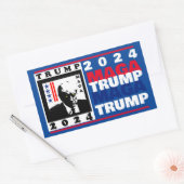 STICKER RECTANGULAIRE TRUMP 2024 RWB (Enveloppe)