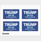 Sticker Rectangulaire TRUMP 20 - 24 ans de prison - Anti-Trump (Feuille)