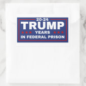 Sticker Rectangulaire Trump 20-24 ans en prison, démocrates libéraux (Sac)