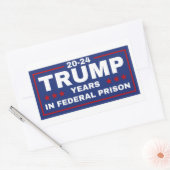 Sticker Rectangulaire Trump 20-24 ans en prison, démocrates libéraux (Enveloppe)