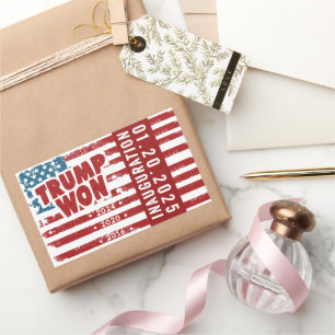 Sticker Rectangulaire Trump a gagné 2024