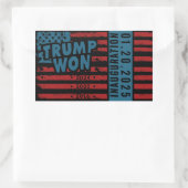 Sticker Rectangulaire Trump a gagné 2024 (Sac)