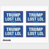Sticker Rectangulaire Trump a perdu lol drôle anti-trump (Feuille)