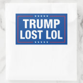 Sticker Rectangulaire Trump a perdu lol drôle anti-trump (Sac)