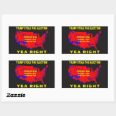 STICKER RECTANGULAIRE TRUMP A VOLÉ L'ÉLECTION (Feuille)