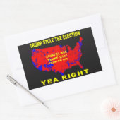 STICKER RECTANGULAIRE TRUMP A VOLÉ L'ÉLECTION (Enveloppe)