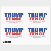Sticker Rectangulaire Trump clôture 2016 (Feuille)