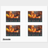 Sticker Rectangulaire Trump contre la participation à Trump (Feuille)