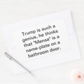 Sticker Rectangulaire Trump is not a stable genius Hankamer Artjunkhaus (Enveloppe)