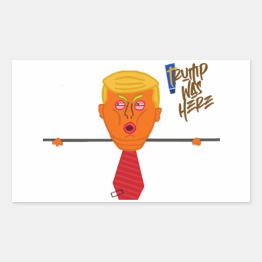 Sticker Rectangulaire Trump Kilroy Dark (Devant)