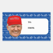 Sticker Rectangulaire TRUMP MAGA Noël (Devant)