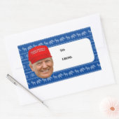 Sticker Rectangulaire TRUMP MAGA Noël (Enveloppe)