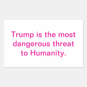 Sticker Rectangulaire Trump Menace L'Humanité Hankamer Artjunkhaus Amour