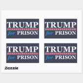 Sticker Rectangulaire TRUMP POUR LA PRISON anti-Trump (Feuille)
