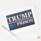 Sticker Rectangulaire TRUMP POUR LA PRISON anti-Trump (Enveloppe)