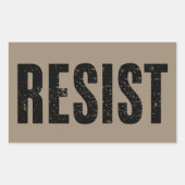 Sticker Rectangulaire Trump résiste à la contestation anti-politique de  (Devant)