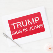 Sticker Rectangulaire Trump Skis en Jeans (Enveloppe)