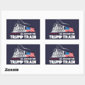 Sticker Rectangulaire Trump train (Feuille)