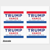 Sticker Rectangulaire Trump Vance (Feuille)