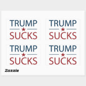 Sticker Rectangulaire Trump viole l'anti-Trump (Feuille)