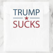 Sticker Rectangulaire Trump viole l'anti-Trump (Sac)