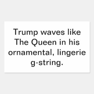 Sticker Rectangulaire Trump waves like a queen Hankamer Artjunkhaus Fun!