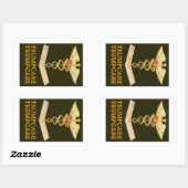 Sticker Rectangulaire TrumpCare - deux Casquettes (Feuille)