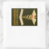 Sticker Rectangulaire TrumpCare - deux Casquettes (Sac)