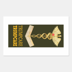 Sticker Rectangulaire TrumpCare - Un Casquette