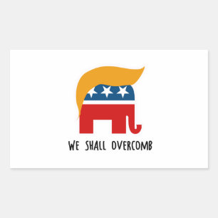 Sticker Rectangulaire Trumplican - nous Overcomb