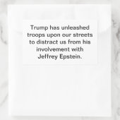 Sticker Rectangulaire Trump's Epstein Distraction Hankamer Artjunkhaus (Sac)